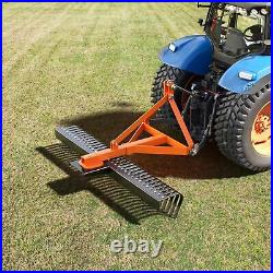 60'' 3 Point Landscape Rock Rake Fit For Category 1 Compact Tractors Loader