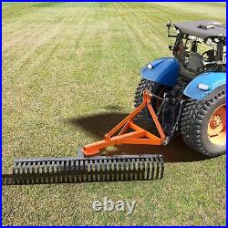60'' 3 Point Landscape Rock Rake Fit For Category 1 Compact Tractors Loader