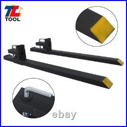 60 4000LBS Clamp On Bucket Loader Attachment Skid Steer Tractor Pallet Forks