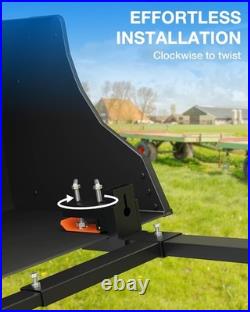 60 4000 lbs Clamp on Pallet Forks with Bar for Loader Bucket Skid Steer Tractor