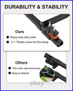 60 4000 lbs Clamp on Pallet Forks with Bar for Loader Bucket Skid Steer Tractor