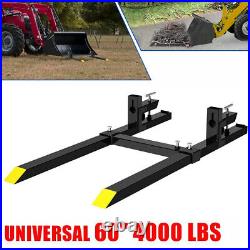 60 4000lbs Clamp-on Pallet Forks 60inch For Skid Steer Loader Bucket Tractor US