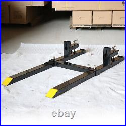 60 4000lbs Clamp-on Pallet Forks 60inch For Skid Steer Loader Bucket Tractor US