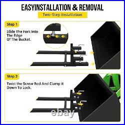 60 4000lbs Pallet Forks Heavy Duty Tractor Forks for Loader Bucket Skid Steer