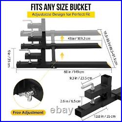 60 4000lbs Pallet Forks Heavy Duty Tractor Forks for Loader Bucket Skid Steer