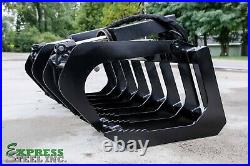 60 Brush Grapple Quick Attach Skid Steer Loader Grapple Bucket Free Shipping