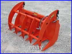 60 Brush Root Rake Clam Grapple Attachment Fits Skid Steer Tractor Quick Attach
