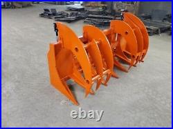 60 Brush Root Rake Grapple Attachment Skid Steer Tractor Quick Attach