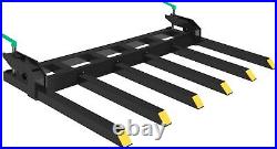 60 Clamp Debris Forks Tractor Skid Steer Loader Bucket Pallet Forks Heavy Steel