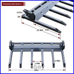 60 Clamp Debris Forks Tractor Skid Steer Loader Bucket Pallet Forks Heavy Steel