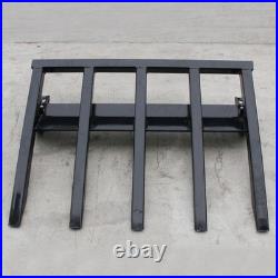 60 Clamp Debris Forks Tractor Skid Steer Loader Bucket Pallet Forks Heavy Steel
