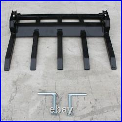 60 Clamp Debris Forks Tractor Skid Steer Loader Bucket Pallet Forks Heavy Steel