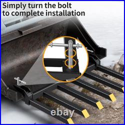 60 Clamp Debris Forks Tractor Skid Steer Loader Bucket Pallet Forks Heavy Steel