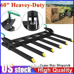 60 Clamp on Debris Pallet Fork for Tractor Skid Steer Buckets Attachment 4000lb