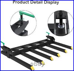 60 Clamp on Debris Pallet Fork for Tractor Skid Steer Buckets Attachment 4000lb