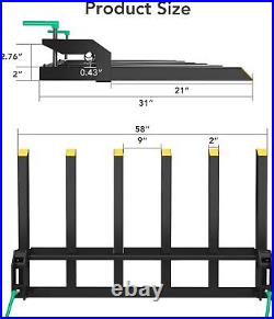 60 Clamp on Debris Pallet Fork for Tractor Skid Steer Buckets Attachment 4000lb