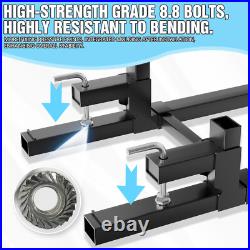 60 Clamp on Pallet Forks 4500lbs for Loader Bucket Tractor with Adjustable Bar