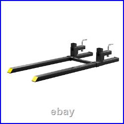 60 Clamp on Pallet Forks 4500lbs for Loader Bucket Tractor with Adjustable Bar 60 Clamp on Pallet Forks 4500lbs for Loader Bucket Tractor with Adjustable Bar