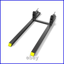 60 Clamp on Pallet Forks 4500lbs for Loader Bucket Tractor with Adjustable Bar