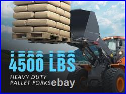 60 Clamp on Pallet Forks 4500lbs for Loader Bucket Tractor with Adjustable Bar