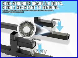 60 Clamp on Pallet Forks 4500lbs for Loader Bucket Tractor with Adjustable Bar