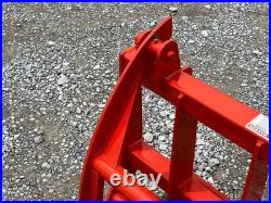 60 Compact Tractor Root Rake Brush Clam Grapple Attachment Fits Kubota Loader