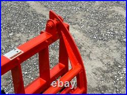 60 Compact Tractor Root Rake Brush Clam Grapple Attachment Fits Kubota Loader
