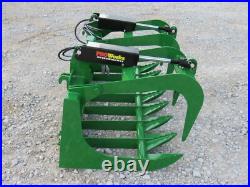 60 Dual Cylinder Root Grapple Bucket Attachment Fits John Deere Tractor Loader