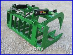 60 Dual Cylinder Root Grapple Bucket Attachment Fits John Deere Tractor Loader