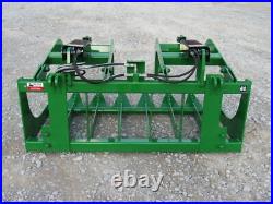 60 Dual Cylinder Root Grapple Bucket Attachment Fits John Deere Tractor Loader