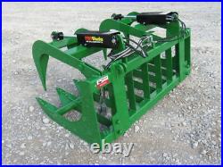 60 Dual Cylinder Root Grapple Bucket Attachment Fits John Deere Tractor Loader