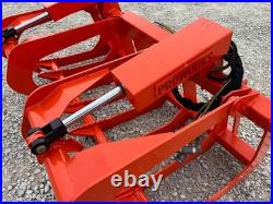 60 Dual Cylinder Root Grapple Bucket Attachment Fits Skid Steer Quick Attach