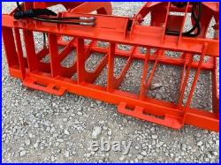 60 Dual Cylinder Root Grapple Bucket Attachment Fits Skid Steer Quick Attach