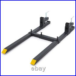 60 Pallet Forks with Stabilizer Clamp-On Heavy-Duty 2000lb Skid Steer Tractor