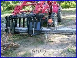 60 Root Grapple Bucket & 42 HD Pallet Forks Package Skid Steer Loader Tractor