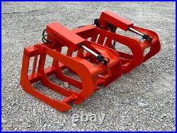60 Root Grapple Bucket and 42 Long Pallet Forks Attachment Fits Skid Steer QA