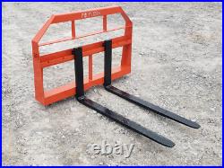 60 Root Grapple Bucket and 42 Long Pallet Forks Attachment Fits Skid Steer QA