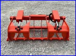 60 Root Grapple Bucket and 42 Long Pallet Forks Attachment Fits Skid Steer QA