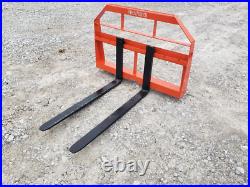 60 Root Grapple Bucket and 42 Long Pallet Forks Attachment Fits Skid Steer QA