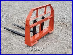 60 Root Grapple Bucket and 42 Long Pallet Forks Attachment Fits Skid Steer QA
