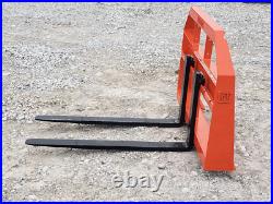 60 Root Grapple Bucket and 42 Long Pallet Forks Attachment Fits Skid Steer QA