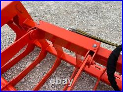 60 Root Grapple Bucket and 42 Long Pallet Forks Attachment Fits Skid Steer QA