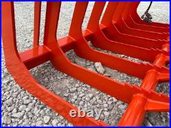 60 Root Grapple Bucket and 42 Long Pallet Forks Attachment Fits Skid Steer QA