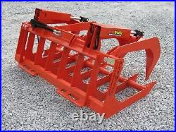 60 Root Grapple Grease and 48 Walk Through Pallet Forks Combo Quick Attach