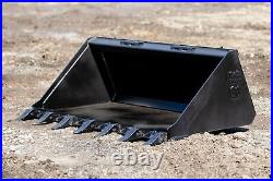 60 Tooth Bucket Low Profile Dirt Bucket Skid Steer Quick Attach Free Shipping