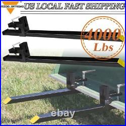 60 Tractor Pallet Forks Skid Steer Clamp On Bucket Quick Loader Attach 4000Lbs