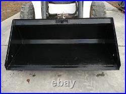 66 Low Profile Smooth Bucket Attachment General Purpose Fits Skid Steer Loader