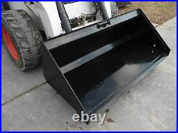 66 Low Profile Smooth Bucket Attachment General Purpose Fits Skid Steer Loader