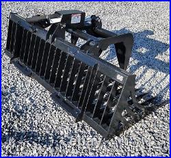 66 Single Cylinder Compact Tractor Rock Bucket Grapple Fits Skid Steer Loader