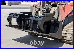 66 Solid Bottom Grapple Bucket Quick Attach Skid Steer Loader Free Shipping
